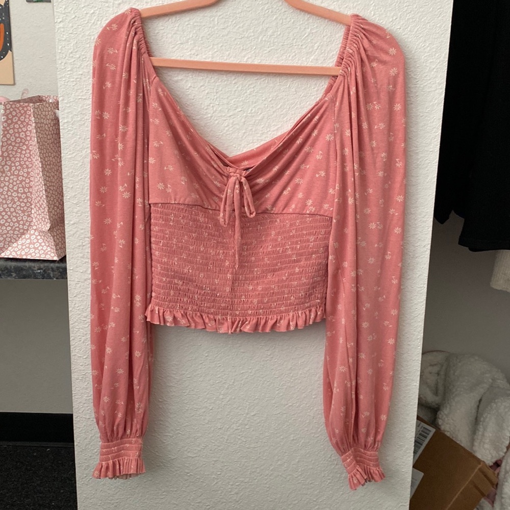 Pink floral top